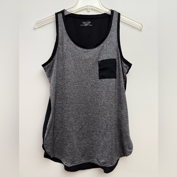 Calvin Klein Gray and Black Sleeveless Tank Top - Picture 1 of 6